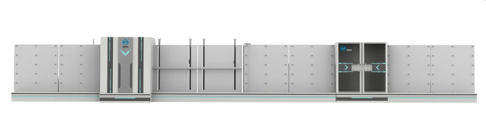 Linea di produzione automatica di macchine per vetro isolante con riempimento di gas a triplo vetro